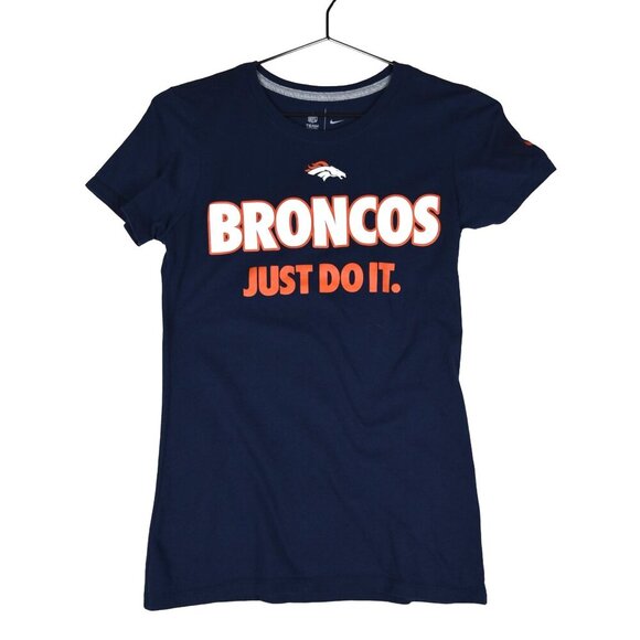 Nike Denver Broncos T-Shirt NFL Team Apparel Women's Small Short Sleeve - Picture 1 of 7